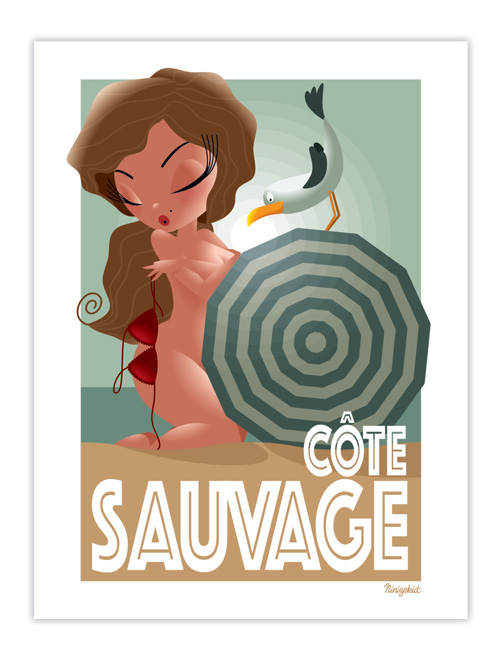 Carte postale Côte Sauvage