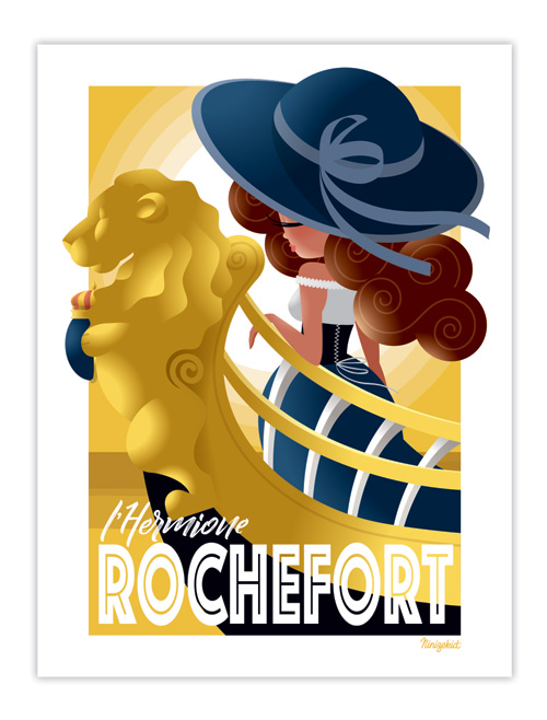 Carte postale Rochefort - L'Hermione