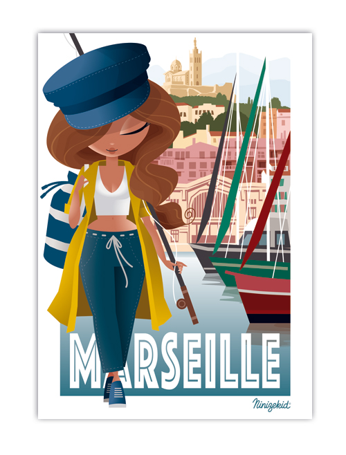 Affiche Marseille — NiniZeKid éditions
