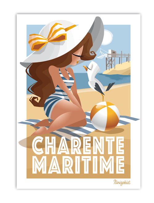 Affiche Charente-Maritime plage