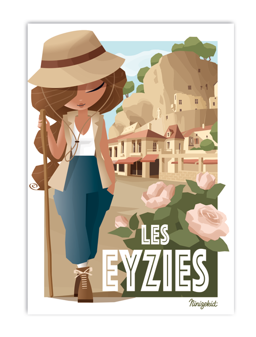 Carte postale Les Eyzies